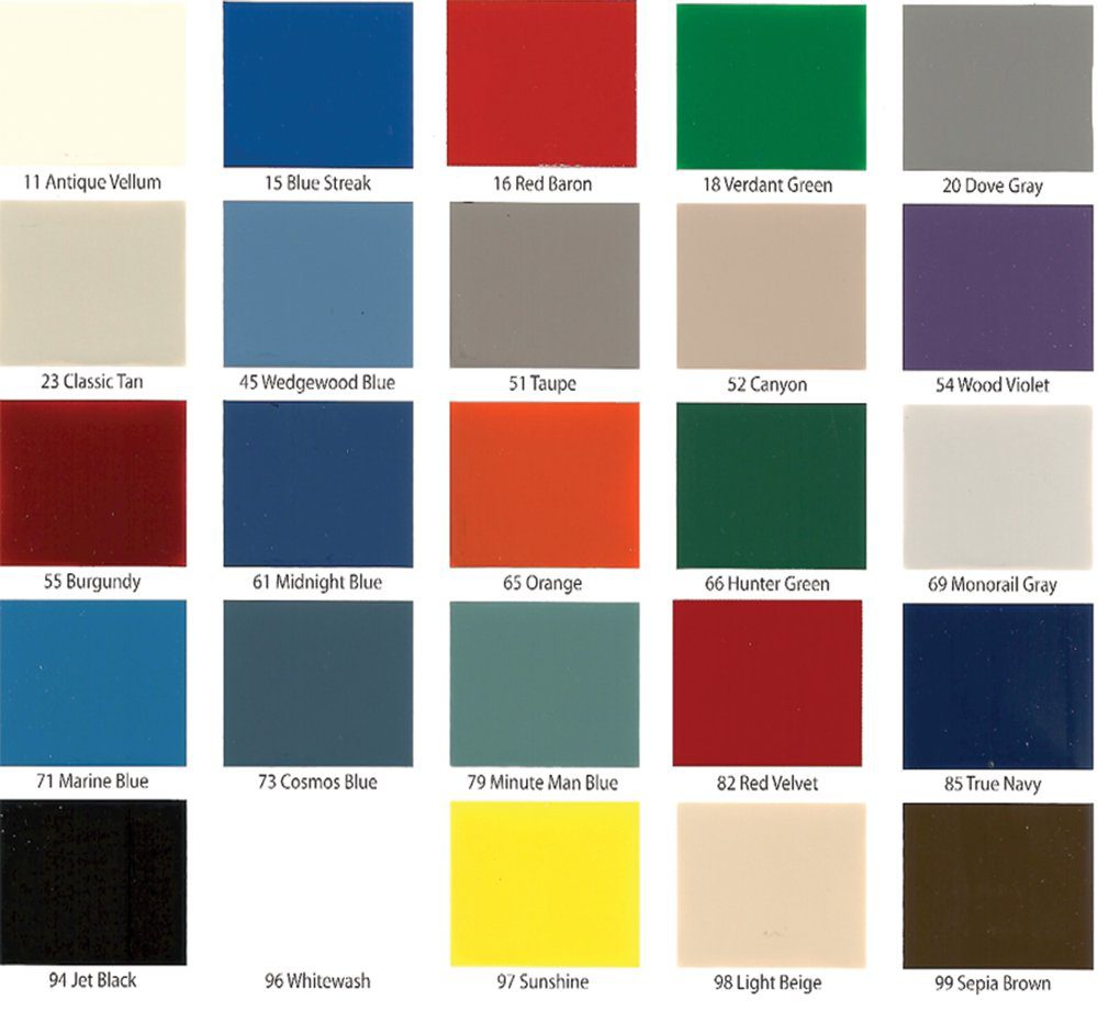 Penco Lockers Color Chart