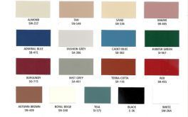 Color Charts General Powder Coated Standard Colors