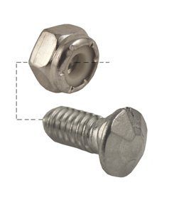 Penco Locker Parts 8 32 x 1/2" Decorative screw and 8 32 nylon insert stop nut