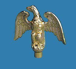 Flags and Accessories 7" Gold Perched Eagle with Ferrule