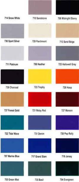 Locker Color Charts List Color Chart