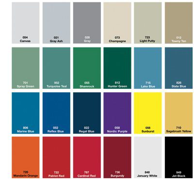 Penco Lockers Color Chart