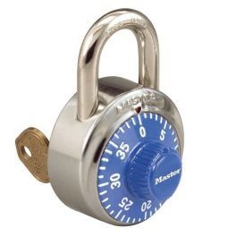 Master Lock, Padlocks, Locks 1525 Master Lock Key control combination padlock blue dial
