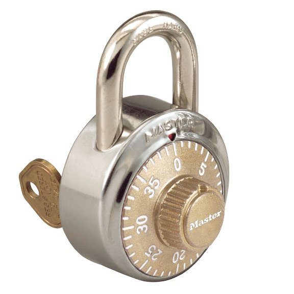 Master Lock, Locks, Padlocks 1525 Master Lock Key Control Combination Padlock Gold Dial