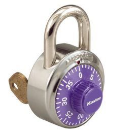Master Lock, Locks, Padlocks 1525 Master Lock Key Control Combination Padlock Purple Dial