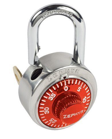 Locks, Zephyr Lock, Padlocks 1925 Key Controlled Red Padlock