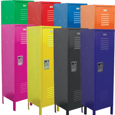 Yellow Kids Locker 15W x 15D x 54H Unassembled in 8 Amazing Colors 